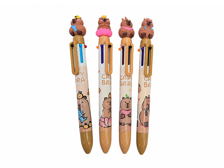 Pack 4 lapiceras colores intercambiables CAPIBARA